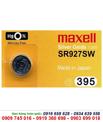 Maxell SR927SW-Pin 395, Pin Maxell SR927SW/395 silver oxide 1.55v (Xuất xứ Nhật)